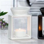 Set 2 candele aromaterapie din Ceramica Alb/Negru L11xH13cm Black & White