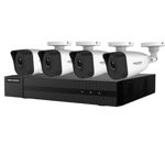 Sistem supraveghere exterior basic IP Hikvision Hiwatch HW-IP-4EXTIR30-2MP, 4 camere, 2 MP, IR30 m, 2.8 mm, PoE, HikVision