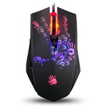 Mouse gaming, A4-Tech, 4000 DPI, Iluminare RGB, Negru/Gri