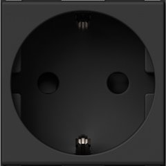 Modul Priza SCHUKO 1P 16A ST IP20 2M negru, TEM Modul TEM-VM10SB-B, TEM