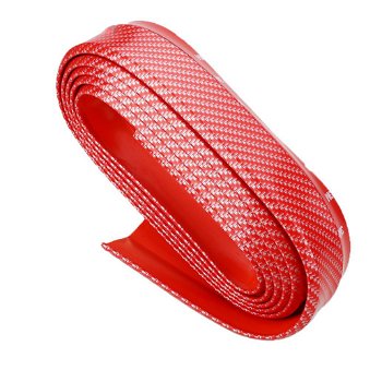 Banda protectie rosie spoiler, bara, model fibra de carbon 2.5 m