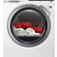 Uscator de rufe AEG T7DBE48S, Pompa de caldura, 8 kg, SensiDry, Sistem de filtrare OKOFlow, Tambur ProTex (Alb), AEG