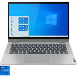 Laptop 2 in 1 Lenovo IdeaPad Flex 5 14ITL05 cu procesor Intel® Core™ i7-1165G7 pana la 4.70 GHz , 14", Full HD, Touch, 8GB, 512GB SSD, Intel Iris Xe Graphics, Windows 10 Home, Platinum Grey