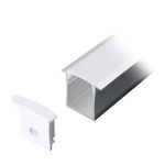 PROFIL ALUMINIU PENTRU BANDA LED 2M 30MM X 20MM ALB, V-TAC