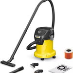 Aspirator, Karcher, WD 3 V-17/4/20, 1000W, Rezervor 17l, Cablu 4m, Furtun aspiratie 2m, Negru/Galben