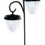 Lampa solara 2 x ghinda, 1.5 lm, IP44, negru