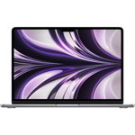 Laptop Apple MacBook Air 13-inch cu procesor Apple M2, 8 nuclee CPU si 8 nuclee GPU, 16 GB, 256GB SSD, Space Grey, INT KB, Incarcator 35W Dual USB C Port
