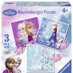 Puzzle frozen 3 buc in cutie 25/36/49 piese ravensburger, Ravensburger