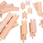 Set sine drepte si curbe BigJigs BJT057, 24 piese, BigJigs