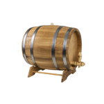 Butoi de vin cu robinet, din lemn masiv de stejar, capacitate 10L / EXT 8061, 