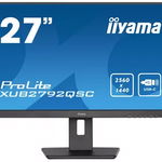 Monitor LED IPS iiyama ProLite XUB2792QSC-B5 27" WQHD, 100Hz, 0,4ms, HDMI, DisplayPort, HUB USB 4x3.2, HAS (150mm) + Pivot, Flicker-free + Blue light