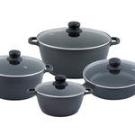 Set oale marmorate, 8 piese, Bohmann BH-6008, Capacitate 2.2L, 3.1L, 5.5L, 2.8L, Bohmann