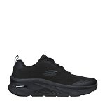 Skechers, Pantofi sport usori cu amortizare si garnituri de piele Summits - New World, Negru, 45.5