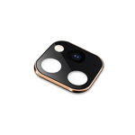 Protectie neagra cu rama gold Smart Protection pentru lentile camera iPhone 11, Smart Protection