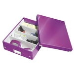 Cutie cu organizator Leitz Office, lungime 37 cm, violet