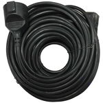 cablu prelungitor 30m 1.5mm negru ip44, well, WELL