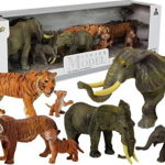 Figurină LeanToys Un set de figurine cu animale de safari, LeanToys