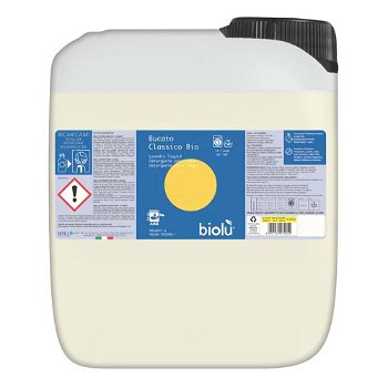 Detergent lichid pentru rufe albe si colorate cu lamaie Biolu, bio, 5L, Biolu
