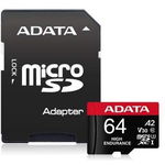 Card de Memorie MicroSD ADATA, 64GB, Adaptor SD, Class 10, ADATA