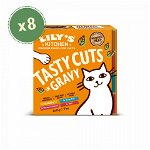 Lilys Kitchen Cat Tasty Cuts Mixed Multipack 8x85 g, Lily's Kitchen