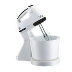 Mixer Multifunctional Cu Bol, Putere 250 W, 7 Trepte Viteza, Capacitate Bol De 2 L, Motor Din Cupru, Palete Si Carlige Cu Invelis Metalic, Alb Si Negru, Hausberg