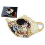 Suport pentru pliculet de ceai din portelan Gustav Klimt Sarutul 13,3x8,7cm 5321501
