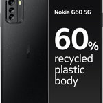 Smartphone Nokia G60, 128GB, 6GB RAM, Dual SIM, 5G, 4-Camere, Pure Black, Nokia