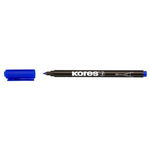 Marker Permanent Kores, Varf Rotund, 1 mm, Albastru, pentru CD/DVD