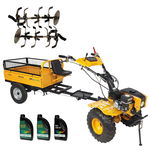 Motocultor Campo 853,ProGARDEN  benzina, 7 CP, 2+1 trepte, roti atv, manicot rulment, remorca 500kg, ulei motor si transmisie incluse, PROGARDEN