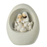 Figurina Nativity Scene In Stone, Rasina, Gri, 10x7x12 cm, Jolipa