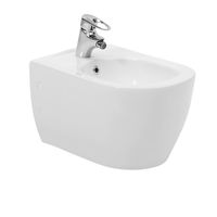 Bideu suspendat CeraStyle City 15700, portelan, evacuare laterala, 376 x 522 mm, alb, CeraStyle