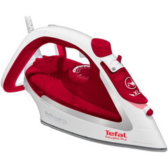 Fier de calcat cu abur Tefal EasyGliss Plus FV717E0, 2500 W, rezervor 0.27 L, jet de abur 195 g/min, abur variabil 0-45 g/min, talpa Durilium AirGlide, oprire automata, functie anti-picurare, rosu & alb Fier de calcat cu abur Tefal EasyGliss Plus FV717E0, 2500 W, rezervor 0.27 L, jet de abur 195 g/min, abur variabil 0-45 g/min, talpa Durilium AirGlide, oprire automata, functie anti-picurare, rosu & alb