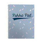 Caiet cu spirala Pukka Pads Glee A4 dictando 200 pag albastru deschis, Pukka Pad