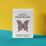 Fluturele Multicolor - Puzzle din lemn, 