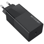 Incarcator retea BlitzWolf BW-S17, USB-C, Quick Charge 3.0, 65W, Negru, BlitzWolf
