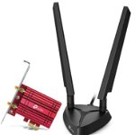 Adaptor wireless TP-Link, ARCHER TXE75E, AX5400, 2 x antene externe Dual-Band 5Ghz, 2.4 Ghz, PCI-E WI-FI 6E dimensiuni: 120.8 × 78.5 × 20.9 mm, Bluetooth 5.2., TP-Link