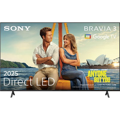 Televizor Sony BRAVIA 3 LED 50S39, 126 cm, Smart Google TV, 4K Ultra HD, Clasa E (Model 2025)