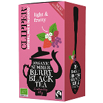 Ceai negru cu coacăze negre, zmeură și căpșuni Fair Trade Bio (20 x 2 g) 40 g Clipper, Organicsfood