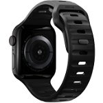 Accesoriu smartwatch Sport Strap compatibila cu Apple Watch 4/5/6/7/8/SE/Ultra 42/44/45/49mm, M/L, Negru, NOMAD