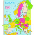 Puzzle incastru BigJigs Europa BJ048, BigJigs