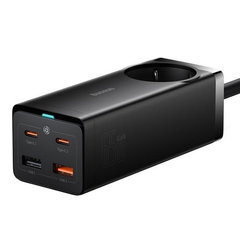 Incarcator desktop Baseus GaN3 Pro, 2 x USB-C + 2 x USB-A, 65W, UE, Negru – CCGP040101