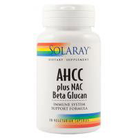 AHCC plus NAC & Beta Glucan, 30 capsule, Solaray, Secom AHCC plus NAC & Beta Glucan, 30 capsule, Solaray, Secom