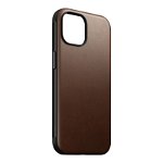 Carcasa din piele naturala NOMAD Modern Leather MagSafe compatibila cu iPhone 15 Brown, NOMAD