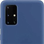 Hurtel Silicone Case elastyczne silikonowe etui pokrowiec Samsung Galaxy S21+ 5G (S21 Plus 5G) ciemnoniebieski, Hurtel