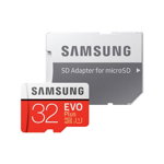 Card de memorie Samsung EVO Plus 32 GB MB-MC32GA/EU + Adaptor SD, Memorie interna de tip USH-I, 