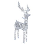 Decorațiune din sârmă Reindeer, de Crăciun, argintiu, 80 LED-uri, 