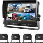 Kit marsarier cu 4 camere AHD si display IPS de 9", camioane, autocare, bus-uri 12V-24V, Tenq.ro