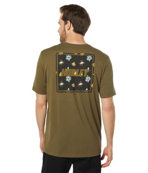 Imbracaminte Barbati Hurley Four Corners Short Sleeve Tee Olive, Hurley