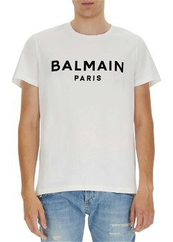 Balmain Logo Print T-Shirt WHITE, Balmain