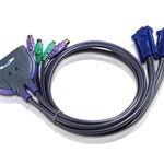 Switch kvm aten cs22u-a7 control 2 pc la 1 kvm, conector tip usb (t) x 4, vga (t) x 2